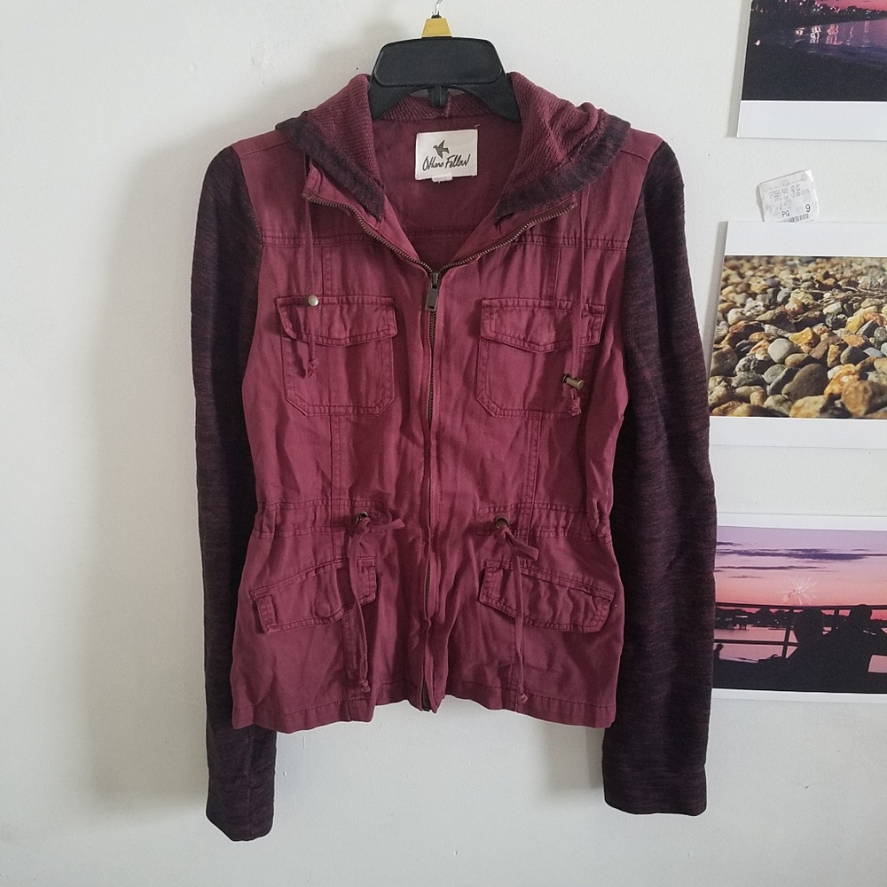 🌹Burgundy Utility Jacket